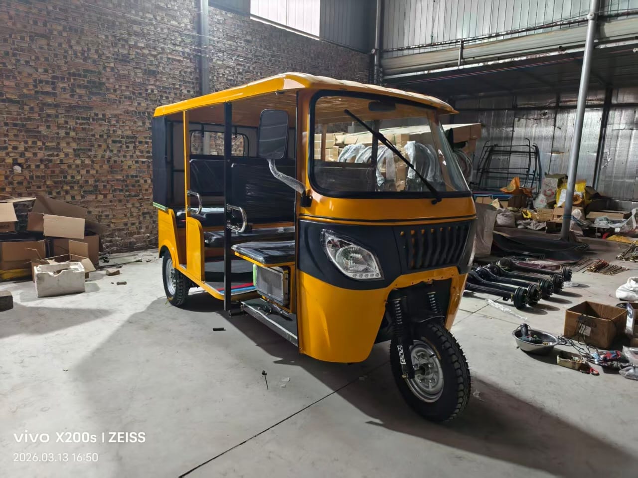Electric tuktuk close-up